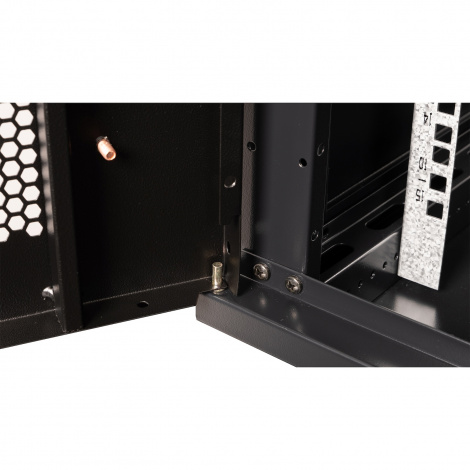 Шкаф 19" телекоммуникационный настенный, 15U  769x600х450 мм, дверь перфорация, черный